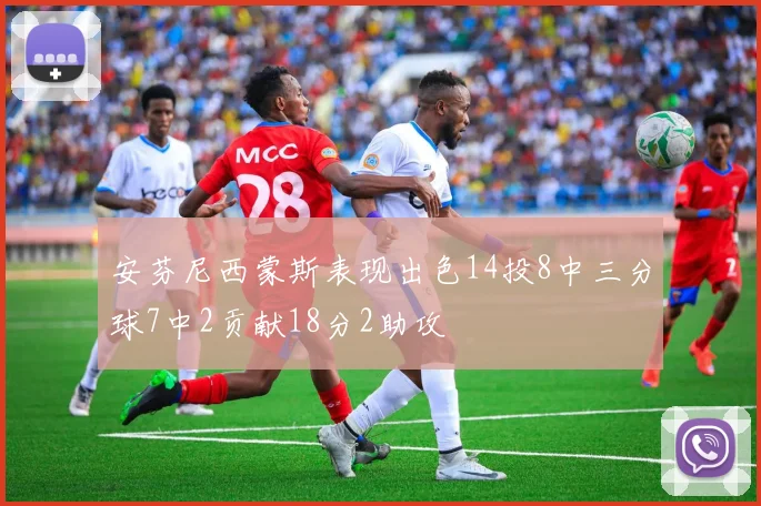 安芬尼西蒙斯表现出色14投8中三分球7中2贡献18分2助攻